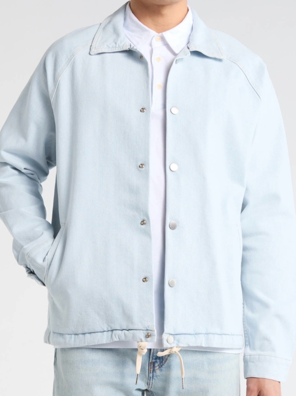 Ag Adriano Goldschmied Pale Blue Coach Jacket